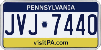 PA license plate JVJ7440