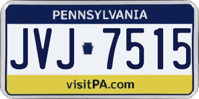 PA license plate JVJ7515