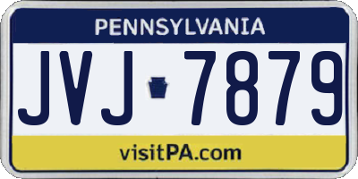 PA license plate JVJ7879
