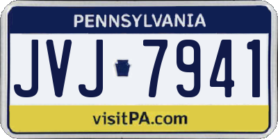 PA license plate JVJ7941