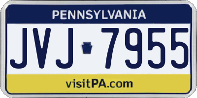 PA license plate JVJ7955
