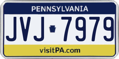 PA license plate JVJ7979