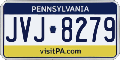 PA license plate JVJ8279