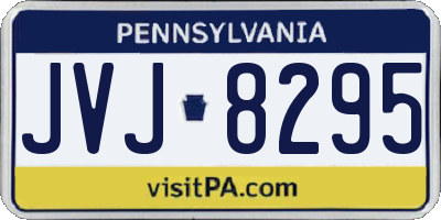 PA license plate JVJ8295