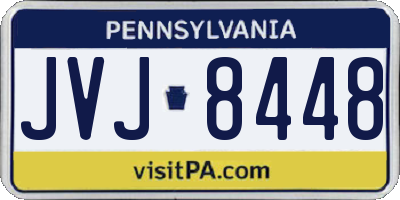PA license plate JVJ8448