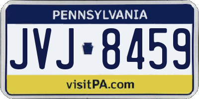 PA license plate JVJ8459