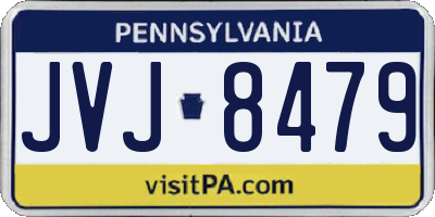 PA license plate JVJ8479