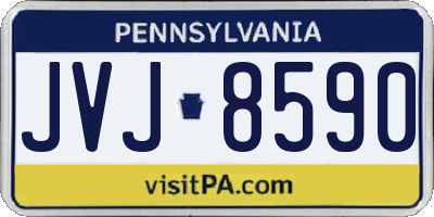 PA license plate JVJ8590