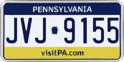 PA license plate JVJ9155