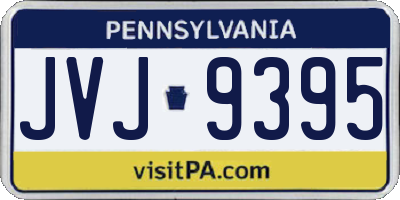 PA license plate JVJ9395