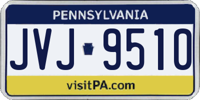 PA license plate JVJ9510