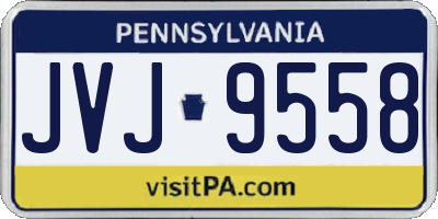 PA license plate JVJ9558