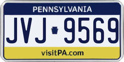 PA license plate JVJ9569
