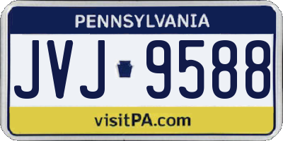 PA license plate JVJ9588
