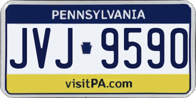 PA license plate JVJ9590