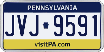 PA license plate JVJ9591