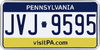 PA license plate JVJ9595