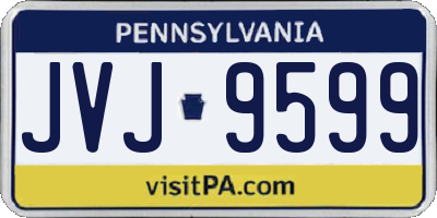 PA license plate JVJ9599