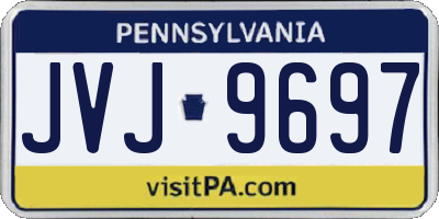 PA license plate JVJ9697