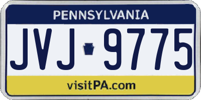PA license plate JVJ9775