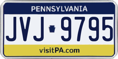 PA license plate JVJ9795