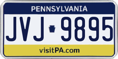 PA license plate JVJ9895