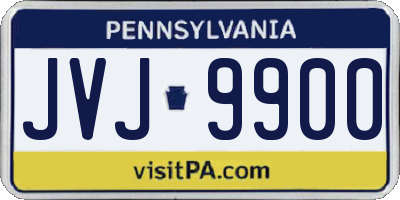 PA license plate JVJ9900