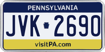 PA license plate JVK2690