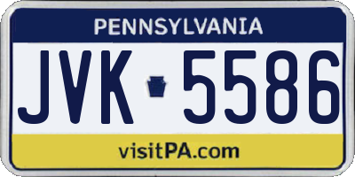 PA license plate JVK5586