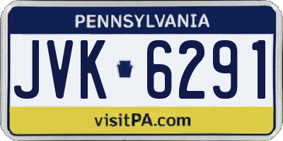 PA license plate JVK6291