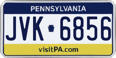 PA license plate JVK6856