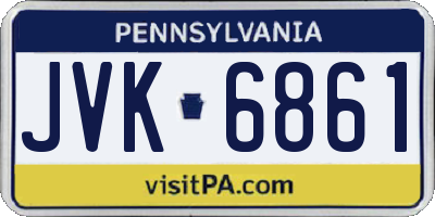 PA license plate JVK6861