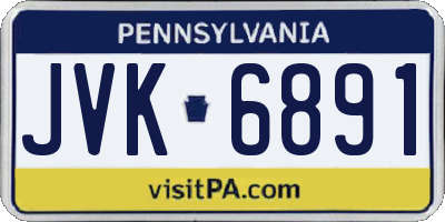 PA license plate JVK6891
