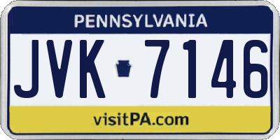 PA license plate JVK7146