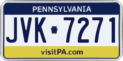 PA license plate JVK7271