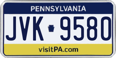PA license plate JVK9580