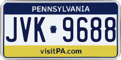 PA license plate JVK9688