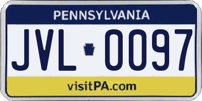 PA license plate JVL0097