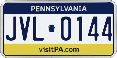 PA license plate JVL0144