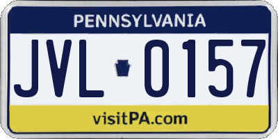 PA license plate JVL0157