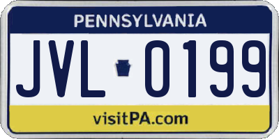 PA license plate JVL0199