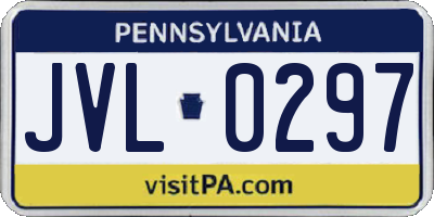 PA license plate JVL0297