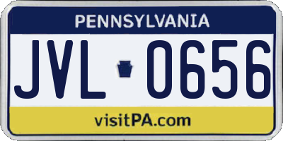 PA license plate JVL0656