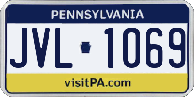 PA license plate JVL1069