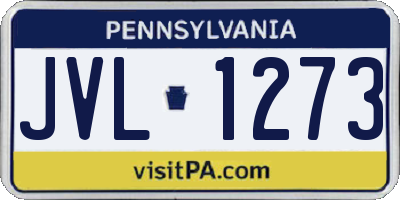 PA license plate JVL1273