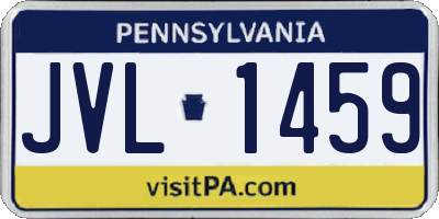 PA license plate JVL1459