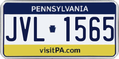 PA license plate JVL1565