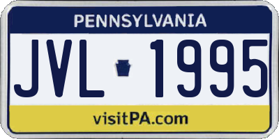 PA license plate JVL1995