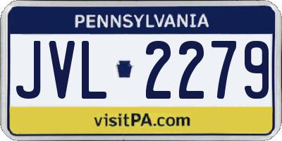 PA license plate JVL2279