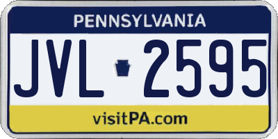 PA license plate JVL2595